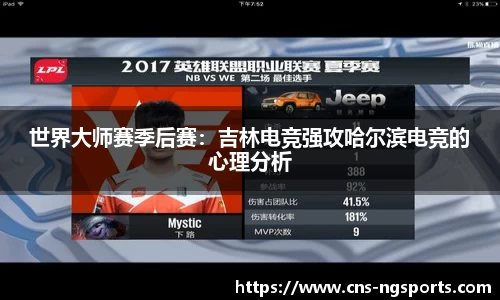 世界大师赛季后赛：吉林电竞强攻哈尔滨电竞的心理分析